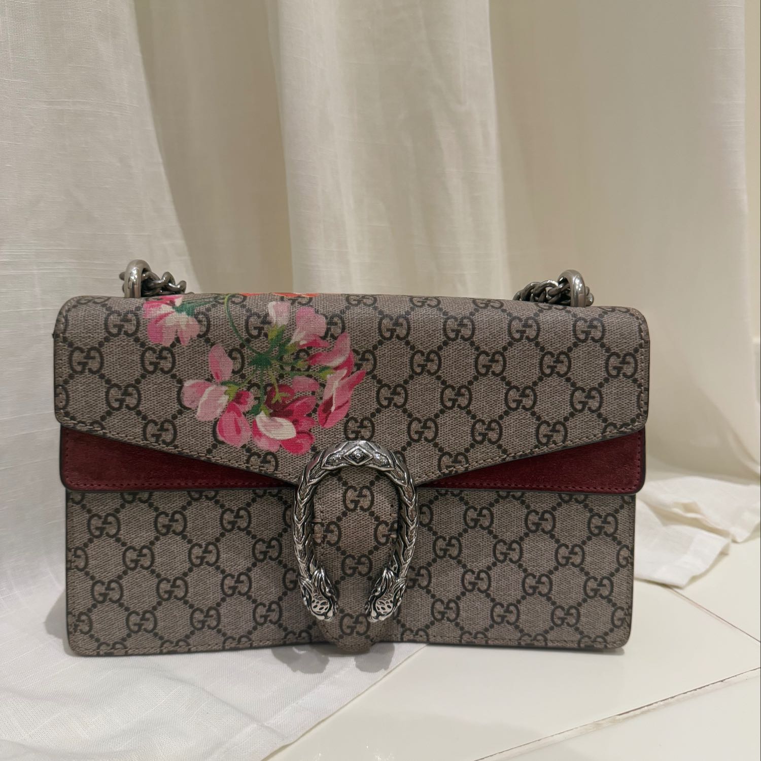【GUCCI】DIONYSUS BAG●795005AAEAO1000 Dionysus medium shoulder bag in black leather | GUCCI® US