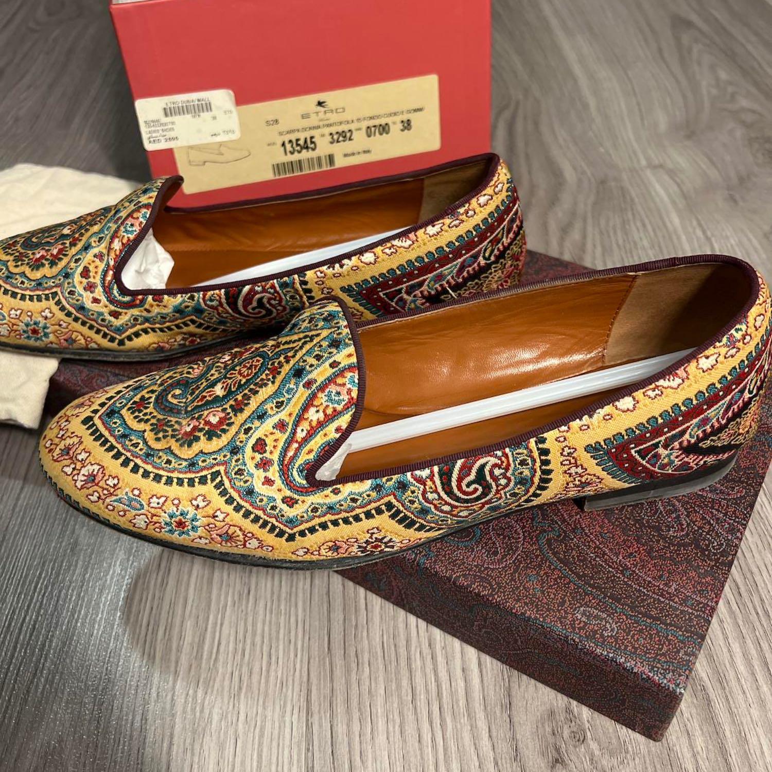 Shop Etro Luxury Loafers with Paisley Design - BRANDFULL